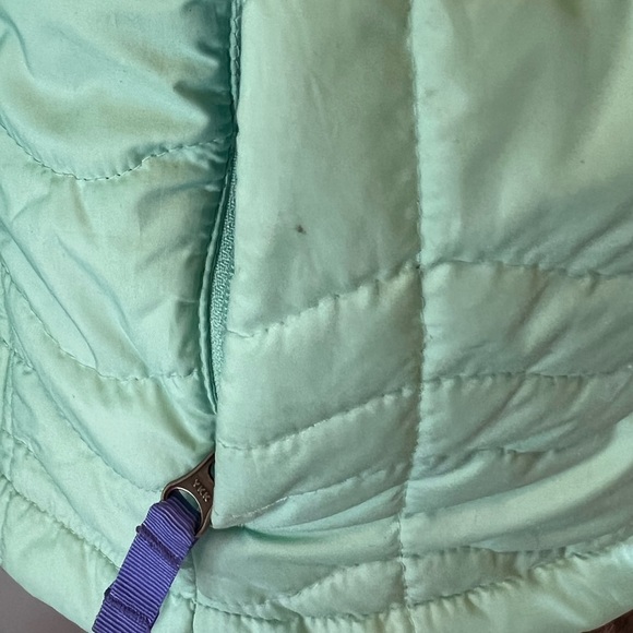 The North Face Mint Green with Purple detail Puffer Jacket Size Small - Picture 8 of 9